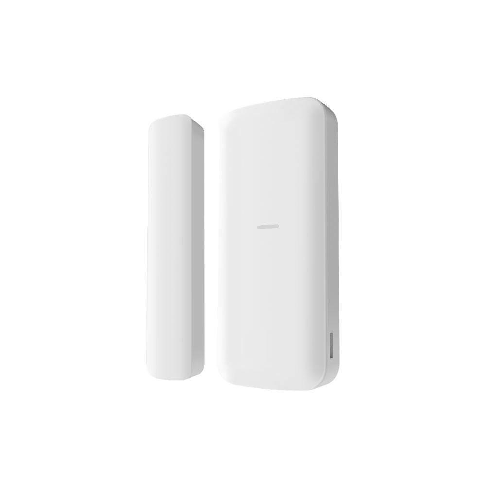 Contact magnetic wireless AXPRO Hikvision DS-PDMCS-EG2-WE, frecventa operare: 868 MHz, transmisie:  Tri-X Wireless, criptare: AES-128, distanta comunicare: 1200 m in camp deschis, metoda de detectie: deschidere contact, SSI(Signal Strength Indicators), Environment Temperature Indication, indicator