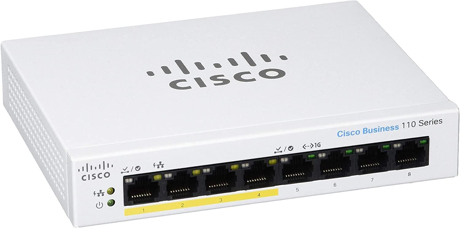 Switch Cisco CBS110-8PP-D-EU, 8 porturi 10 / 100 / 1000 MBs