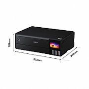 Imprimanta multifunctionala inkjet ciss color Epson L8180, A3, duplex, USB 2.0, Wi-Fi, 16 ipm negru, 12 ppm color