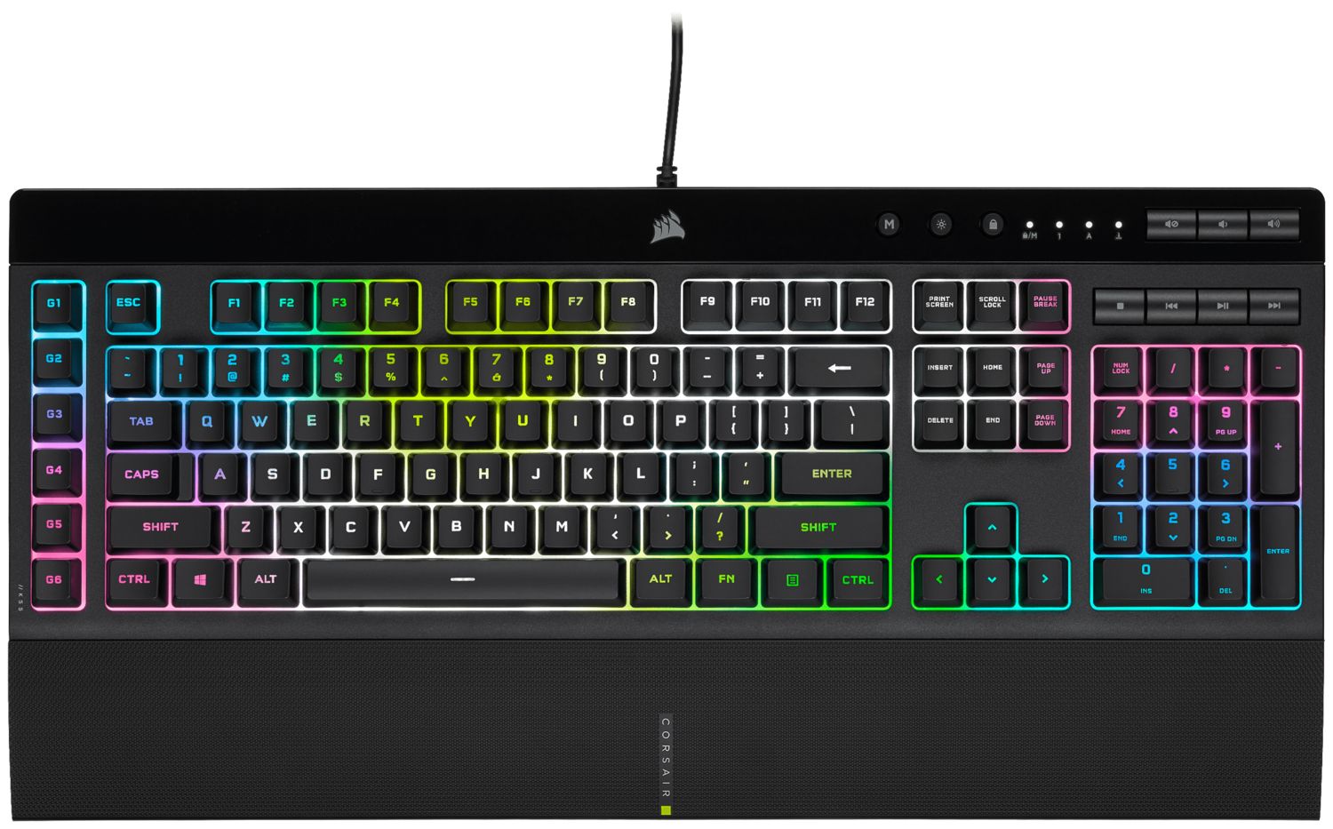 CORSAIR K55 RGB PRO XT, membrana, black