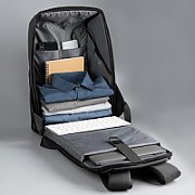 Rucsac notebook Serioux, SMART TRAVEL ST9590, dimensiuni 31 x 16 x 46 cm, rezistent la apa, compartimente multiple, compartiment separat pentru notebook: max. 15.6 , bretele ajustabile, port de încărcare USB, buzunar ascuns la spate, material poliester