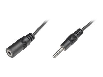 ASSMANN Audio extension cable stereo 3.5mm 2.50m CCS 2x0.10/10 shielded M/F black