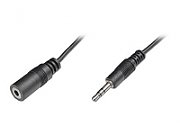 ASSMANN Audio extension cable stereo 3.5mm 2.50m CCS 2x0.10/10 shielded M/F black