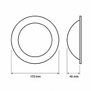  Lampa Led incastrabila pentru interior Ultralux, rotunda, IP20, 20W, lumina neutra(4200K), 1280 lumeni, 220-240V AC, culoare alba, durata de viata 50000 ore, clasa emergetica A+