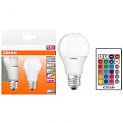 Set 2 becuri RGB cu 2 telecomenzi inclus