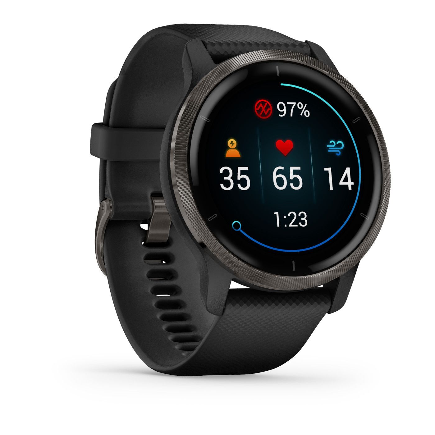  -  Ceas Smartwatch Garmin Venu 2, GPS, Black Slate