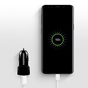 PWC-QC, Incarcator masina 1x QC3.0, 18W, Negru, Suporta Quick Charge