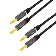 CABLU audio LOGILINK stereo (2 x 2.5 mm jack T/T), 3m, conectori auriti, negru  CA1210  (include TV 0.15 lei)
