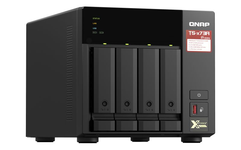 QNAP TS-473A NAS Tower Ethernet LAN Black V1500B