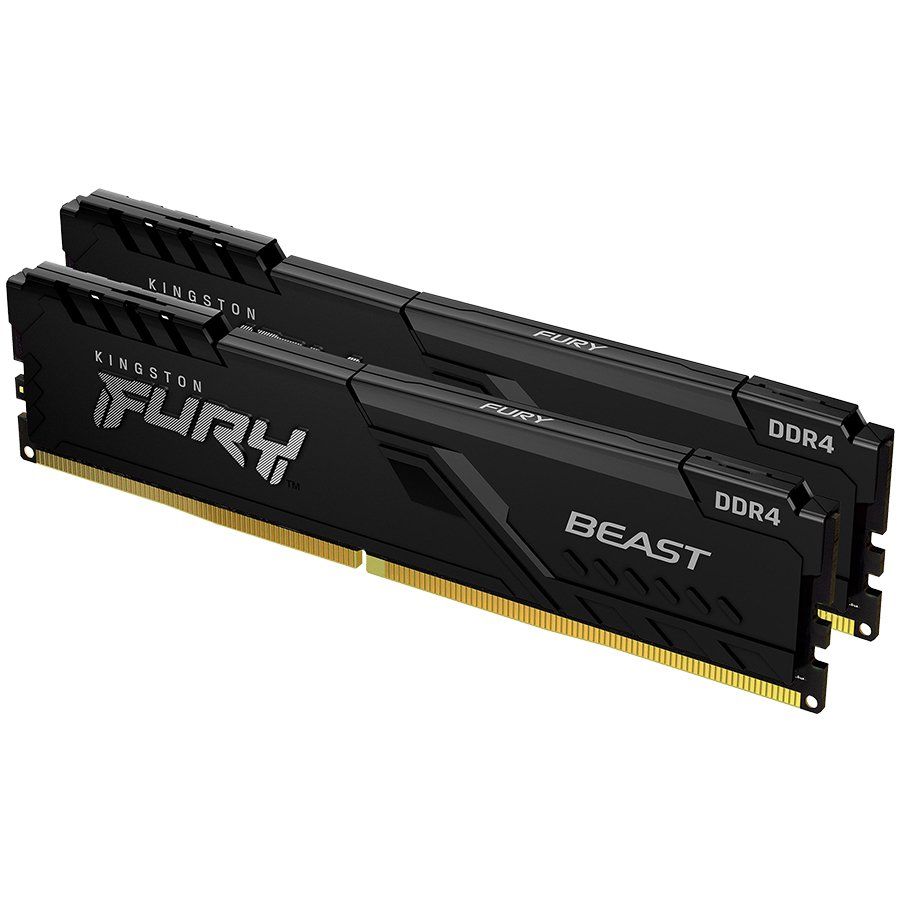 Memorie Kingston FURY Beast 16 GB DDR4 3600 MHz CL17, kit 2 x 8 GB, XMP 2.0, Negru