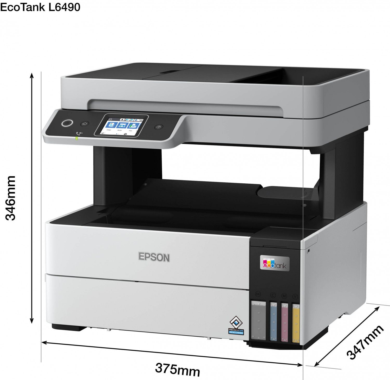 Imprimanta multifunctionala inkjet color Epson L6490, A4, duplex, ADF, USB 2.0, Wi-Fi, 37 ppm negru, 23 ppm color