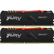 Memorie Kingston FURY Beast 16 GB DDR4 3600 MHz CL17, kit 2 x 8 GB, XMP 2.0, Negru, RGB