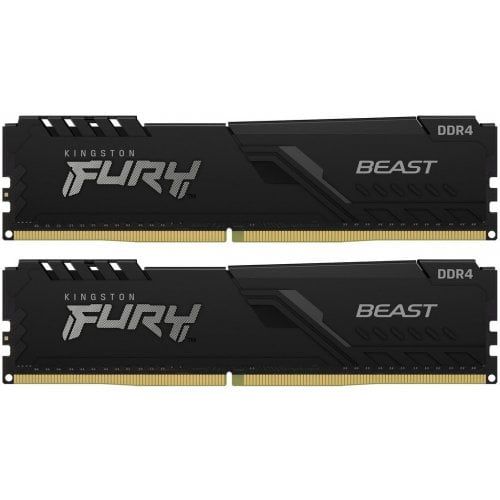 Memorie Kingston FURY Beast 64 GB DDR4 3200 MHz CL16, kit 2 x 32 GB, XMP 2.0, Negru