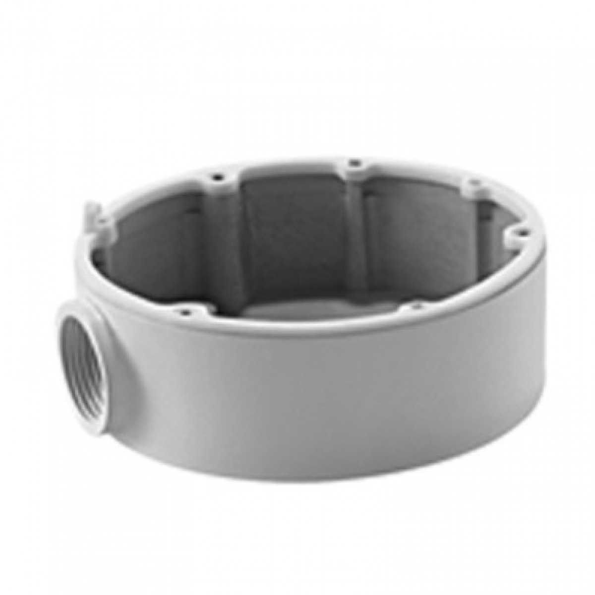 Doza conexiuni Hikvision DS-1280ZJ-DM18( black), culoare neagra, material aliaj de aluminiu, dimensiuni: 141.7 mm × 37 mm × Ø 111 mm, greutate: 1490 g