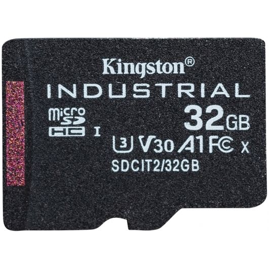 KINGSTON 32GB microSDHC Industrial C10 A1 pSLC Card + SD Adapter