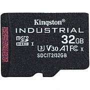 KINGSTON 32GB microSDHC Industrial C10 A1 pSLC Card + SD Adapter