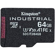 KINGSTON 64GB microSDXC Industrial C10 A1 pSLC Card + SD Adapter