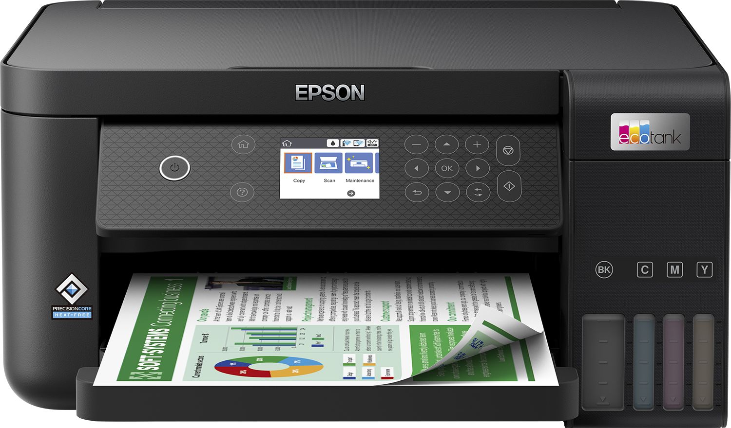Imprimanta multifunctionala inkjet ciss color Epson L6260, A4, duplex, ADF, USB 2.0, Wi-Fi, 33 ppm negru, 20 ppm color