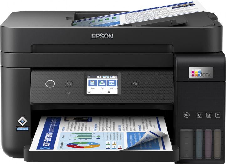 Imprimanta multifunctionala inkjet ciss color Epson L6290, A4, duplex, ADF, USB 2.0, Wi-Fi, 33 ppm negru, 20 ppm color