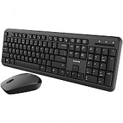 Wireless combo set,Wireless keyboard with Silent switches,104 keys, UK&US 2 in 1 layout,optical 3D Wireless mice 100DPI black