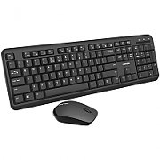 Wireless combo set,Wireless keyboard with Silent switches,104 keys, UK&US 2 in 1 layout,optical 3D Wireless mice 100DPI black