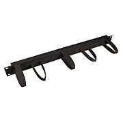 PANOU gestionare cabluri SPACER, tip masca orizontala cu capac, 19 inch, 1U, negru,  SPCM-1UC-BK 