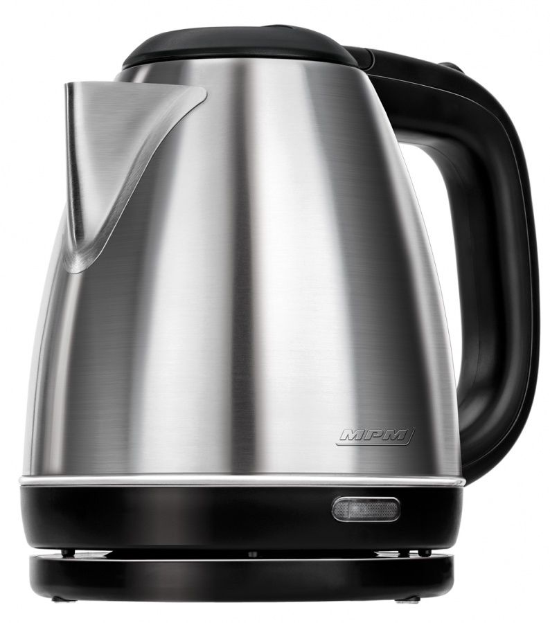 MPM MCZ-84M electric kettle 1 L Black, Stainless steel 1600 W