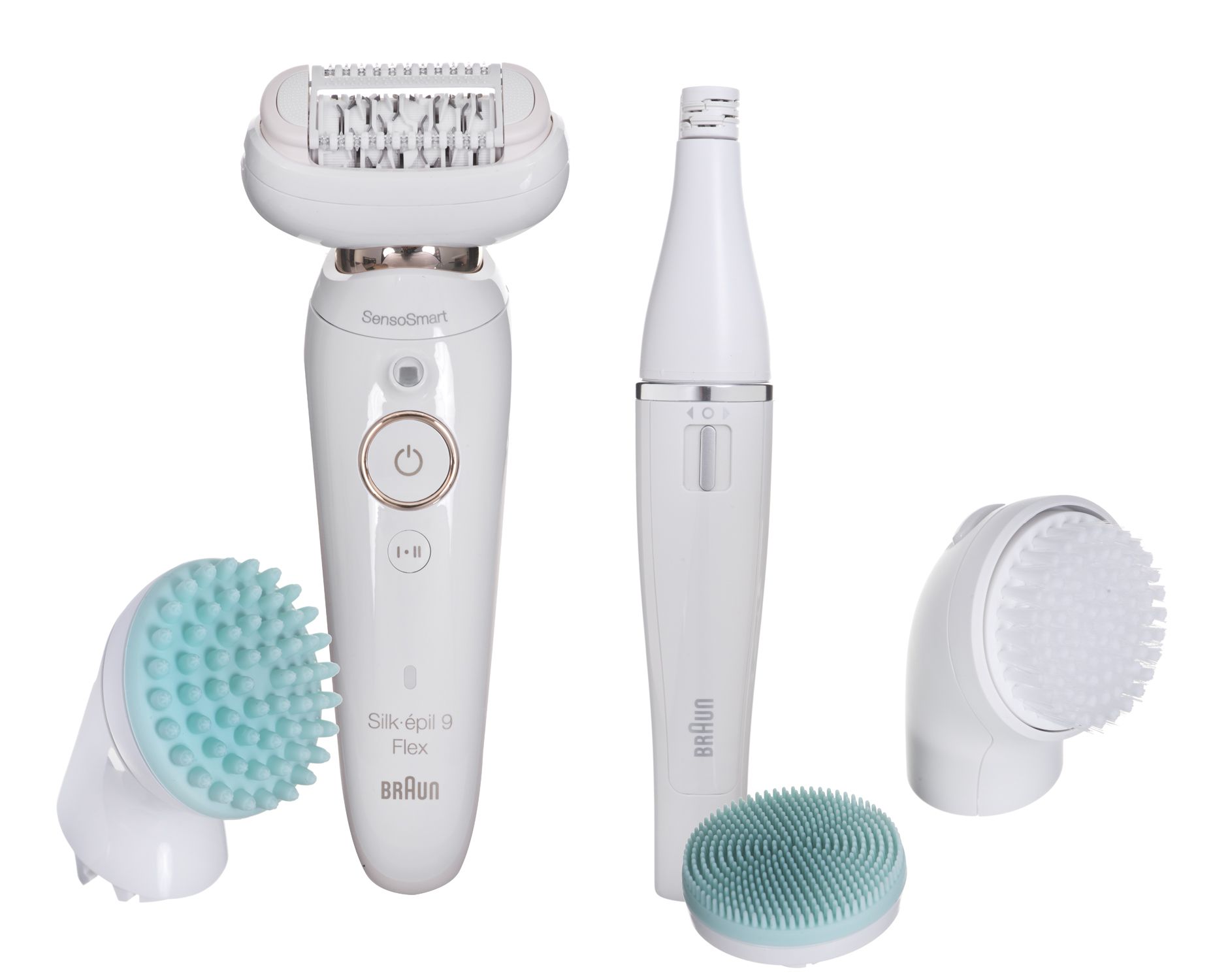 Braun Silk-épil 9 Flex 9300 epilator White,Gold 40 tweezers