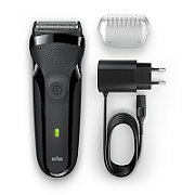 Braun Series 3 300 Electric Shaver, Razor for Men, Black/Volt Green