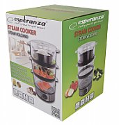 Esperanza EKG009 Steam cooker 3 stainless steel basket (s) 400 W 7.5L