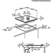 Electrolux EGG6407K Black Built-in 59 cm Gas 4 zone(s)