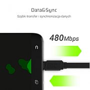 GREEN CELL Green Cell KABGC03 USB cable 0.25 m USB A USB C Black