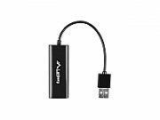 Lanberg NC-0100-01 cable interface/gender adapter USB-A RJ-45 Black