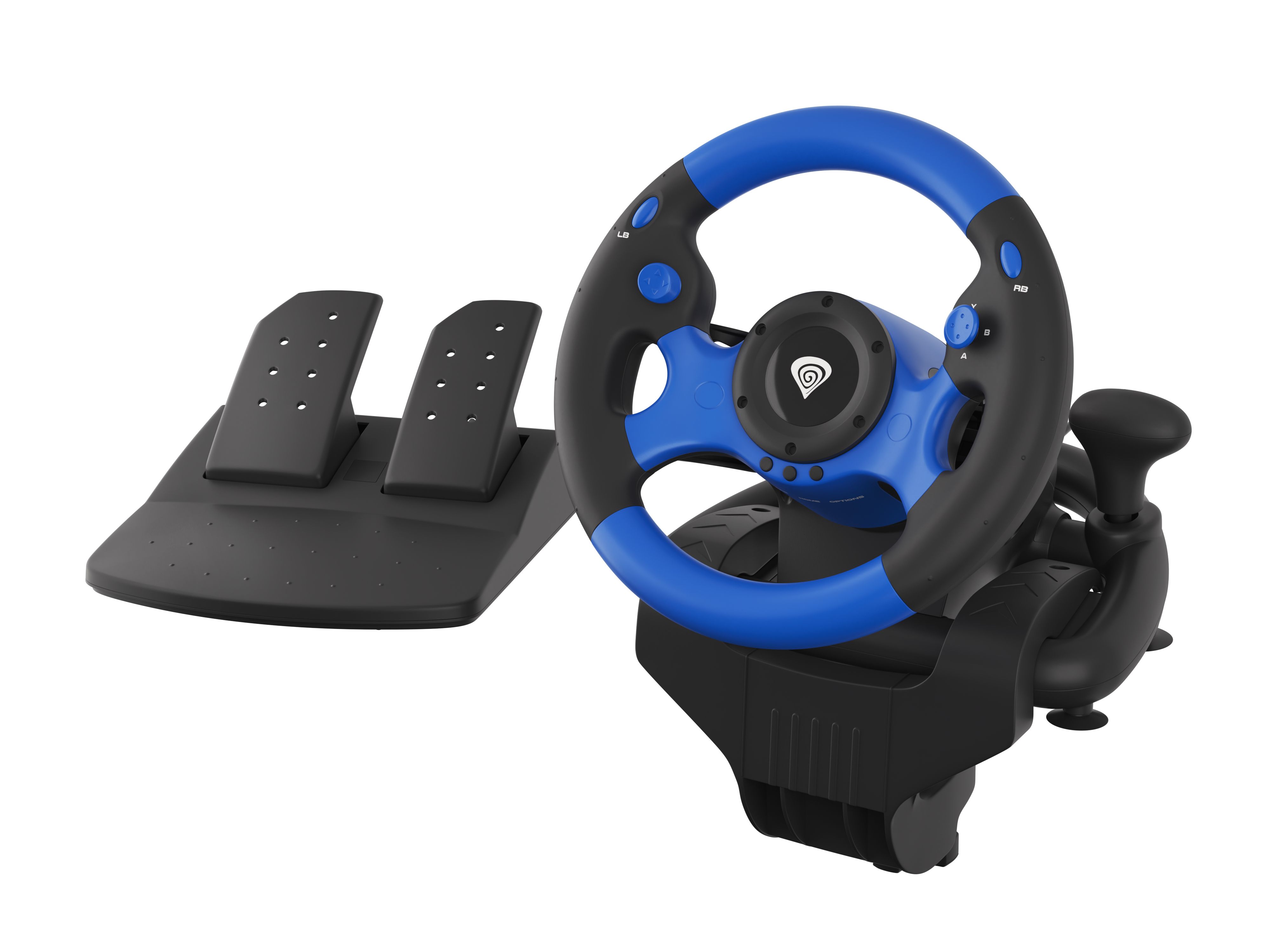 GENESIS SEABORG 350 Steering wheel + Pedals Nintendo Switch,PC,PlayStation 4,Playstation 3,Xbox 360,Xbox One USB Black,Blue