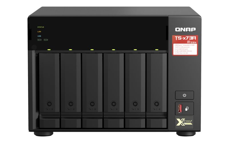 QNAP TS-673A-8G NAS/storage server Tower Ethernet LAN Black V1500B