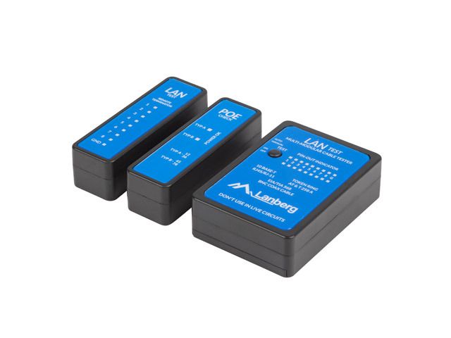 Lanberg NT-0404 network cable tester PoE tester Black,Blue