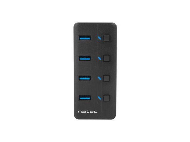 NATEC HUB USB 3.0 MANTIS 2 4-PORTS WITH SWITCH+POWER SUPPLY
