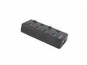 NATEC HUB USB 3.0 MANTIS 2 4-PORTS WITH SWITCH+POWER SUPPLY