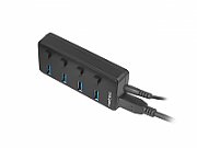 NATEC HUB USB 3.0 MANTIS 2 4-PORTS WITH SWITCH+POWER SUPPLY