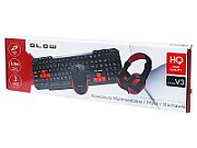 Keyboard + mouse Set membrane BLOW 84-221# ((US) black color, red color Optical)