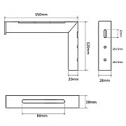 Maclean MC-923 Set of 2 hangers for projection screens, max. load 25KG (for set), steel