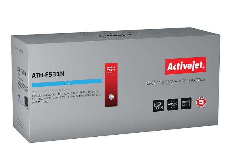 Activejet ATH-F531N toner for HP printer HP 205A CF531A replacement Supreme 900 pages cyan