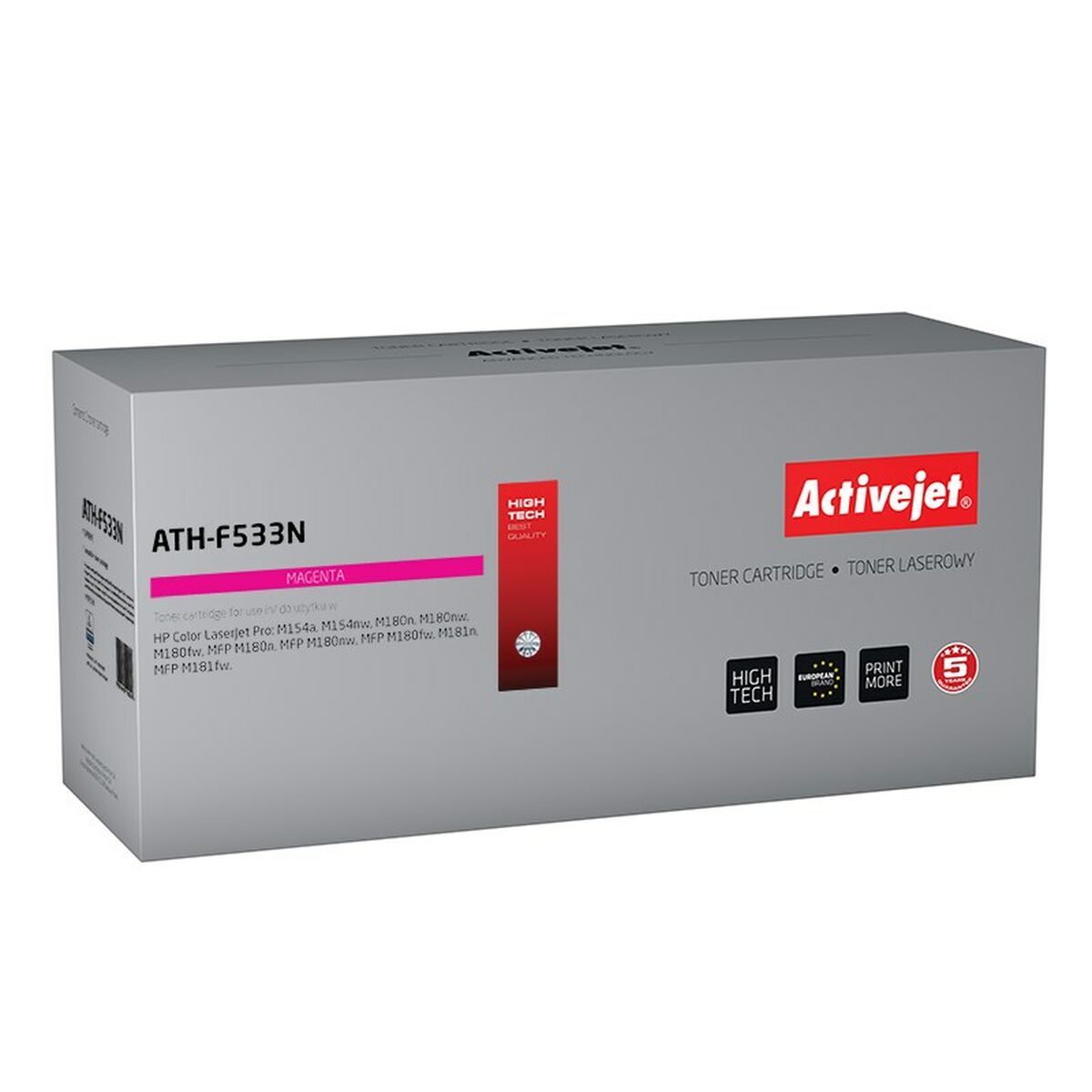 Activejet ATH-F533N toner for HP printer HP 205A CF533A replacement Supreme 900 pages magenta