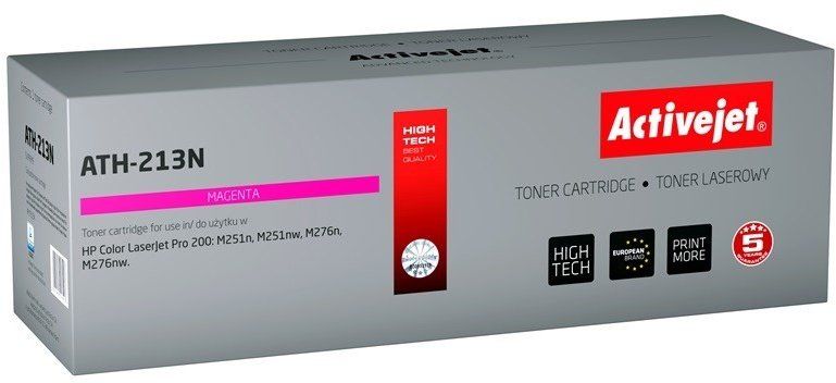 Activejet ATH-213N toner for HP printer HP 131A CF213A, Canon CRG-731M replacement Supreme 1800 pages magenta