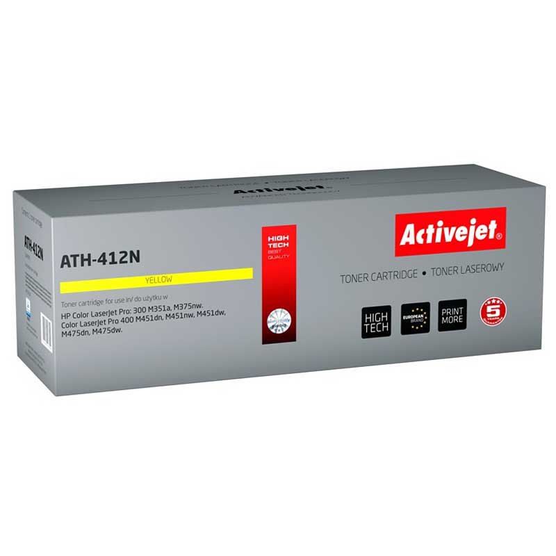 Activejet ATH-412N toner for HP printer HP 305A CE412A replacement Supreme 2600 pages yellow