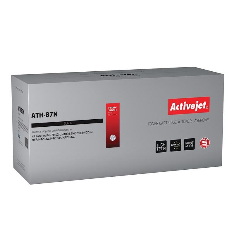 Activejet ATH-87N toner for HP printer HP 87A CF287A replacement Supreme 9000 pages black