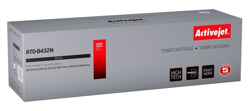 Cartus toner Activejet ATO-B432N ,Negru ,7000 pagini (compatibil cu Oki ATO-B432N) 