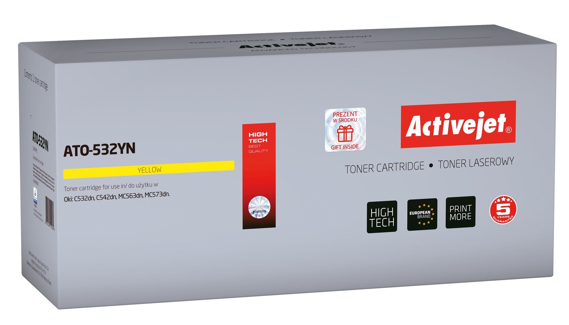 Activejet ATO-532YN toner for OKI printer OKI 46490401 replacement Supreme 1500 pages yellow