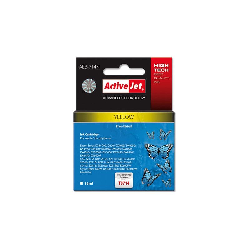 Cartus cerneala Activejet AEB-714N ,Galben ,15 ml (compatibil cu Epson AEB-714N) 