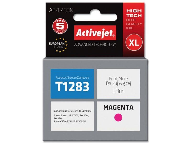 Cartus cerneala Activejet AE-1283N ,Magenta ,13 ml (compatibil cu Epson AE-1283N) 
